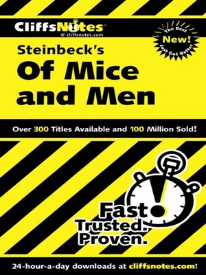 cover image of CliffsNotes on Steinbeck's Of Mice and Men